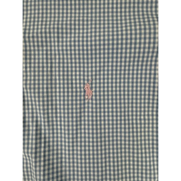 Ralph Lauren Shirt Mens XLARGE blue gingham check Button‎ Up long sleeve SIZE XL - Picture 2 of 7